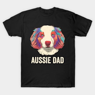 Australian Shepherd Dog Dad T-Shirt